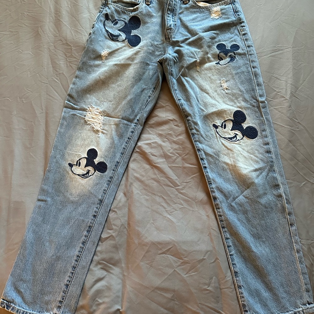 GAP Disney Mickey Mouse Distressed Jeans